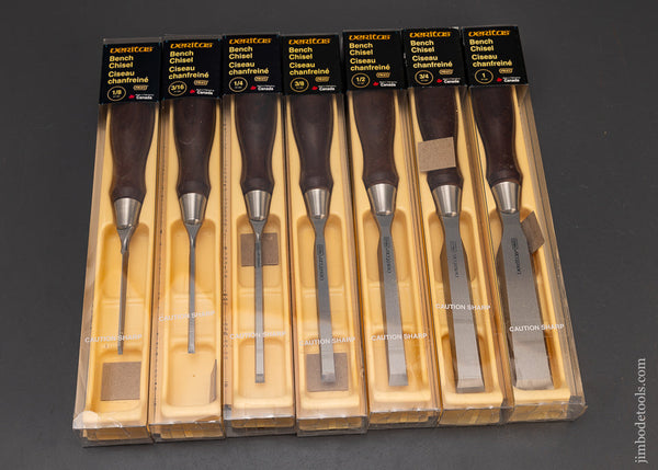 Dead-Mint-in-Box-Set-of-7-LEE-VALLEY-VERITAS-PM-VII-Bench-Chisels-117887