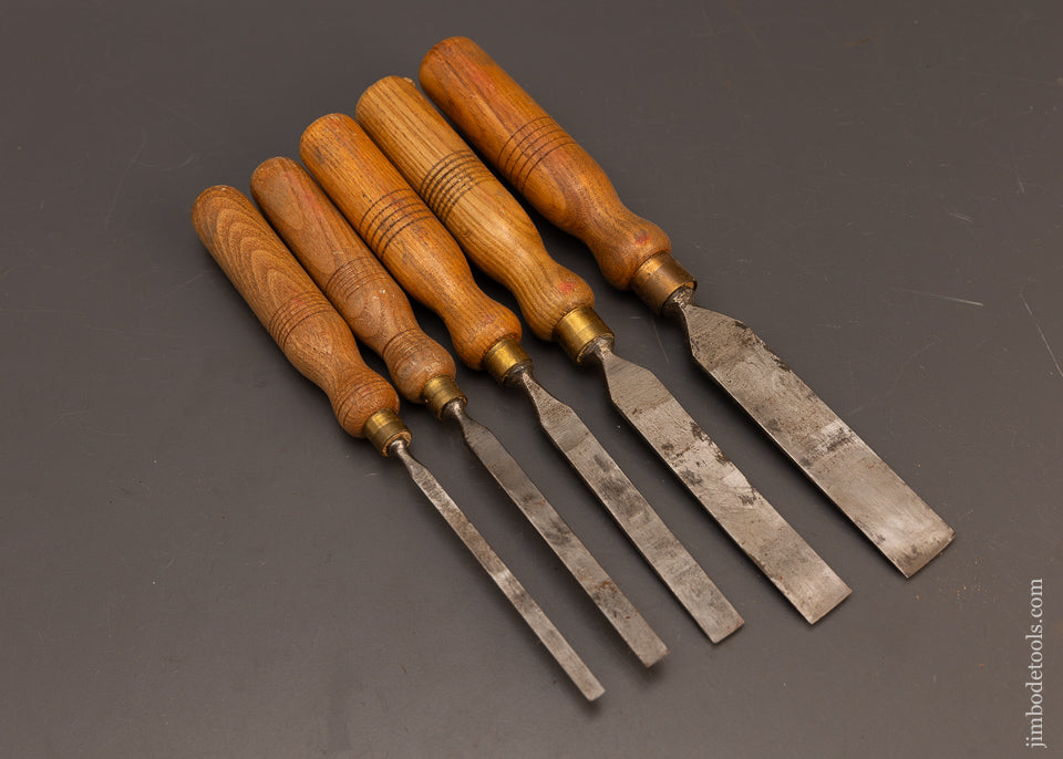 Near-Mint-in-Box-Set-of-J.H.-SWIFT-SHEFFIELD-Bevel-Edge-Chisels-117915