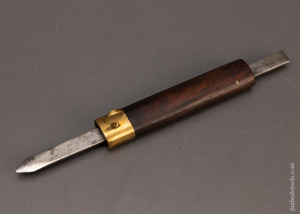 NORRIS-(Unmarked)-Rosewood-&-Brass-Marking-Knife-Fine-117920