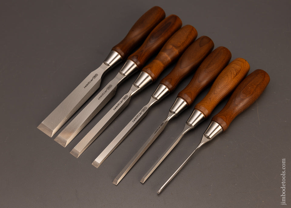 Near-Mint-Set-of-7-LEE-VALLEY-VERITAS-PM-VII-Bench-Chisels-117979