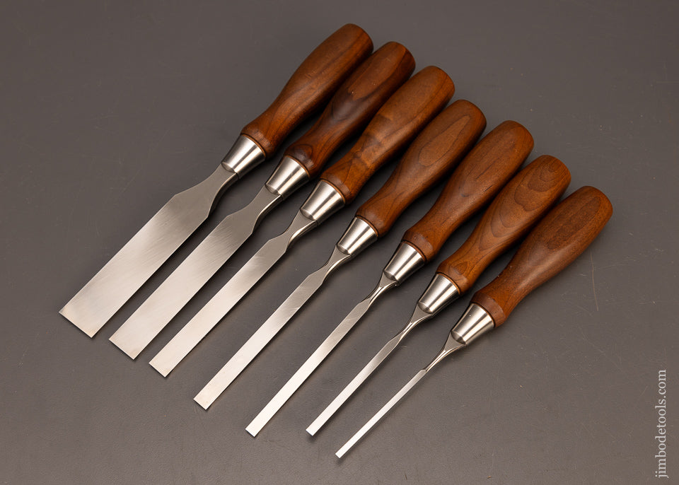 Near-Mint-Set-of-7-LEE-VALLEY-VERITAS-PM-VII-Bench-Chisels-117979