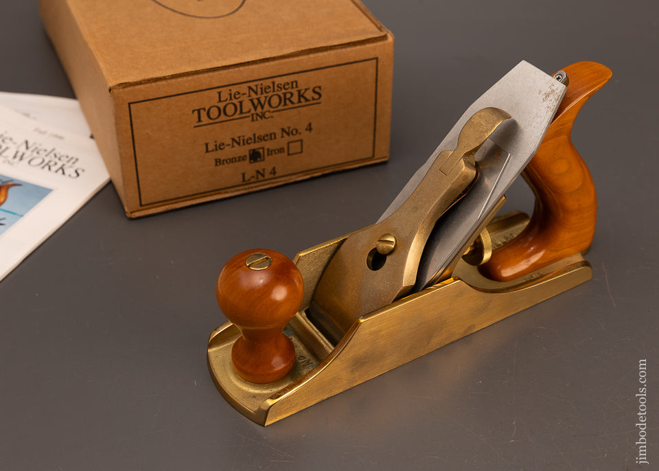 Bronze-LIE-NIELSEN-No.-4-Smooth-Plane-Near-Mint-in-Box-Unused-Out-of-Stock-@-Lie-Nielsen-118003