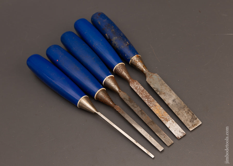 Good-User-Set-of-5-MARPLES-BLUE-CHIP-Chisels-118024