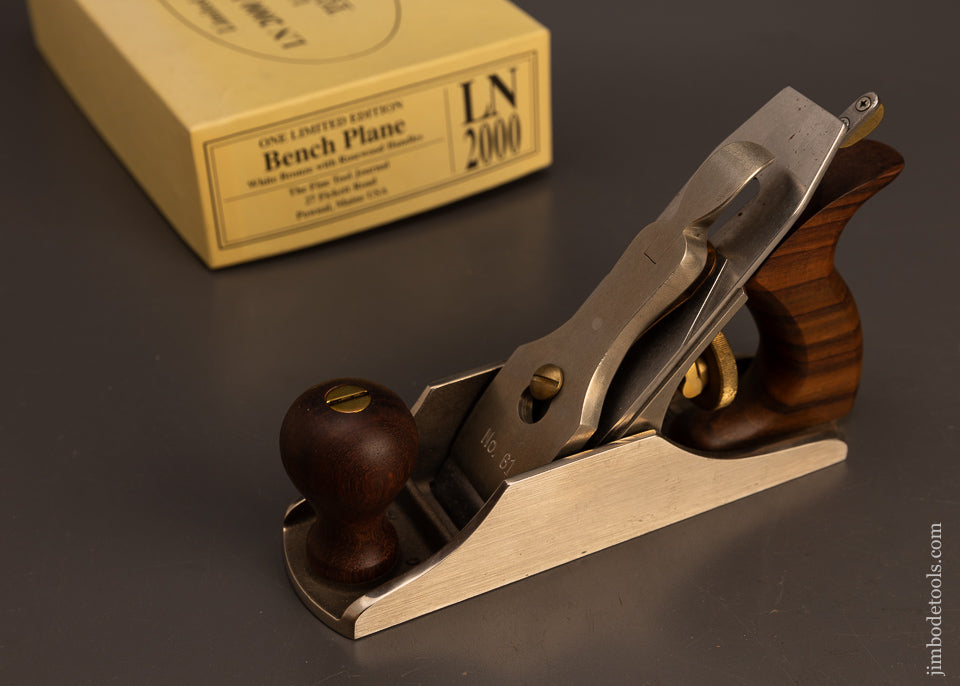 Mint-in-Box-LIE-NIELSEN-2000-LIMITED-EDITION-White-Bronze-&-Rosewood-Smooth-Plane-118032