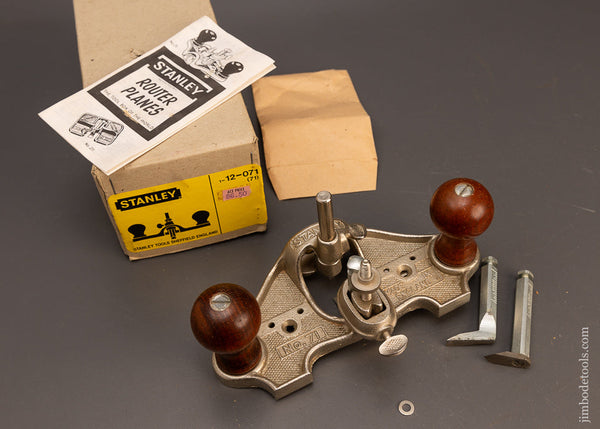 STANLEY-No.-71-Router-Plane-100%-Complete-&-Mint-in-Box-118100