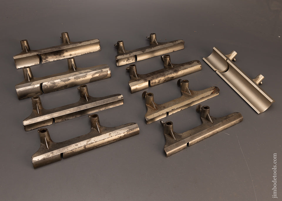 Complete-18-Piece-Set-STANLEY-Hollow-&-Round-Bottoms-for-No.-45-Plow-Plane-118108