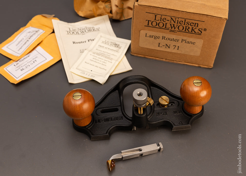 LIE-NIELSEN-No.-71-Router-Plane-Mint-in-Box-118116