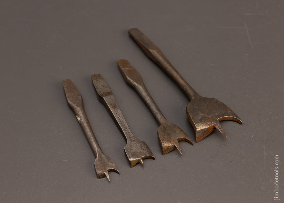 4-Early-18th-Century-Flat-Tang-Center-Bits-118122
