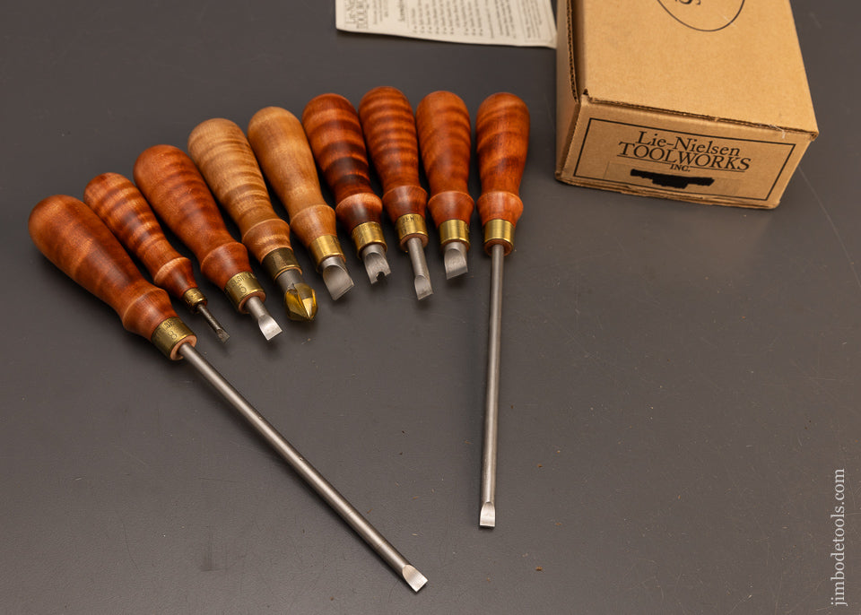Mint-9-Piece-LIE-NIELSEN-Screwdriver-Set-with-Counter-Sink-118134