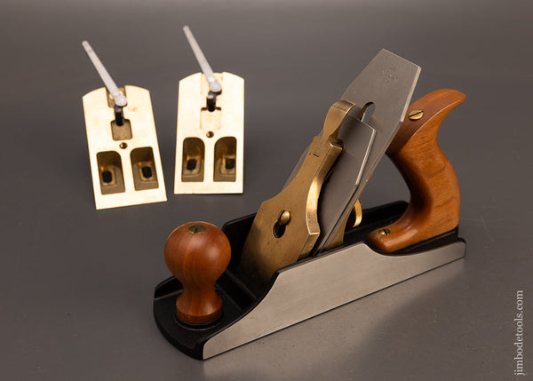 Near-Mint-LIE-NIELSEN-No.-4 1/2-Jumbo-Smooth-Plane-with-3-Frogs-45°,-50°,-55°-118190