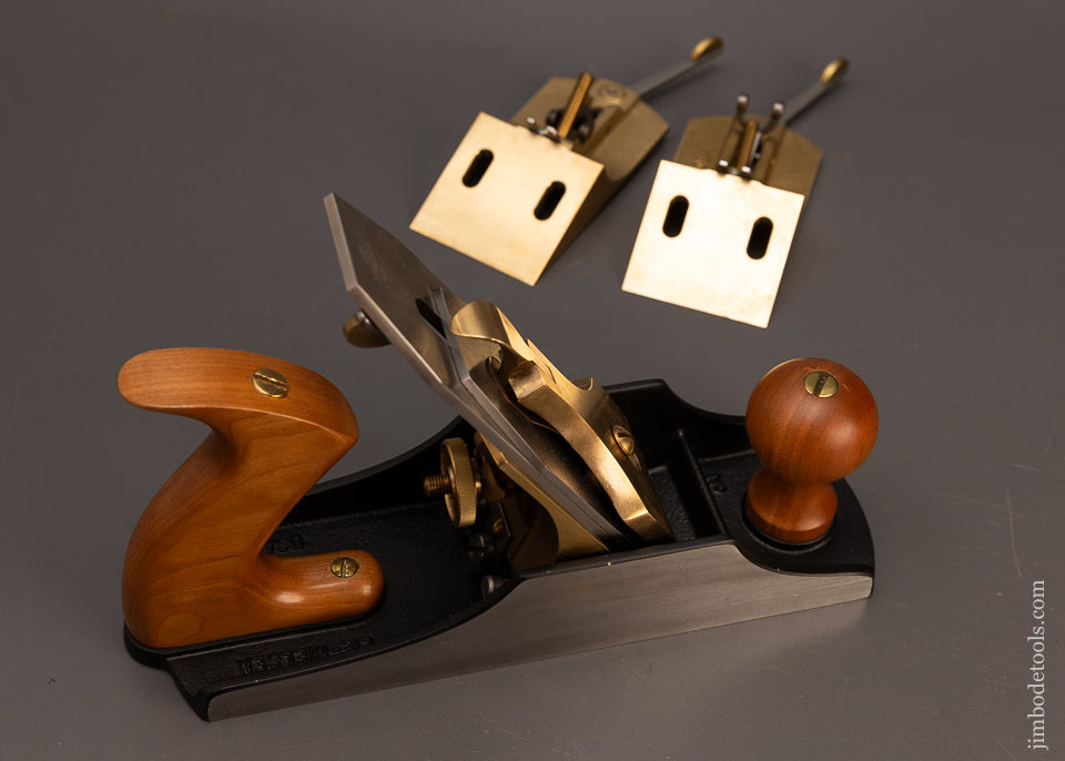 Near-Mint-LIE-NIELSEN-No.-4 1/2-Jumbo-Smooth-Plane-with-3-Frogs-45°,-50°,-55°-118190