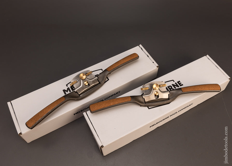 Set-of-2-Mint-in-Box-MELBOURNE-TOOL-CO.-Flat-&-Round-Bottom-Spoke-Shave-118218