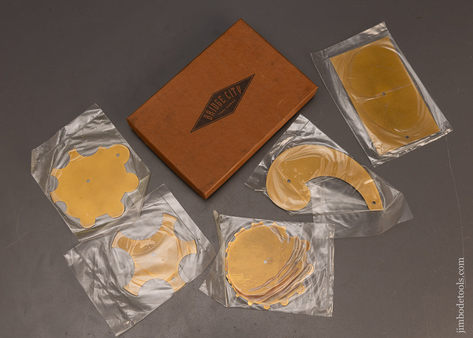 BRIDGE-CITY-TOOL-WORKS-5-Piece-Gold-Scraper-Blade-Set-Mint-in-Box-118234