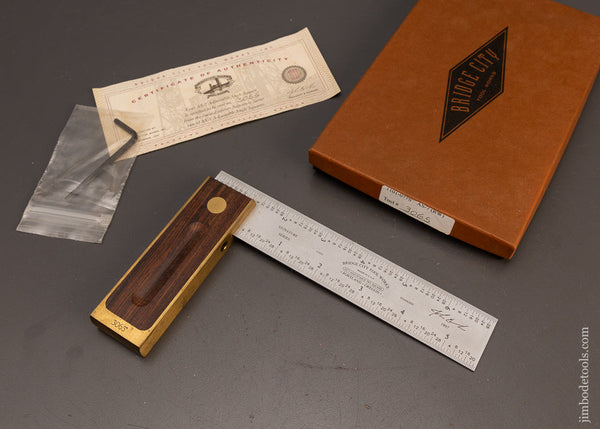 Near-Mint-in-Box-BRIDGE-CITY-TOOL-WORKS-AS-7-Try-Square-7-Inch-118251