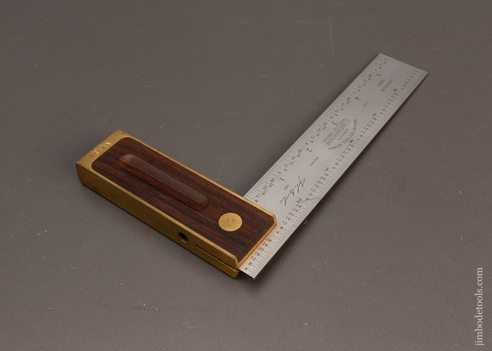 Near-Mint-in-Box-BRIDGE-CITY-TOOL-WORKS-AS-7-Try-Square-7-Inch-118251