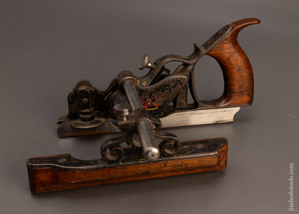 Beautiful-MAYO’S-IMPROVED-PHILLIPS-PATENT-Plow-Plane-with-Fancy-Pin-Stripes-118271