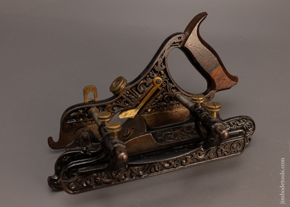 Stunning-STANLEY-MILLERS-PATENT-Ornate-No.-41-Plow-Plane-118274