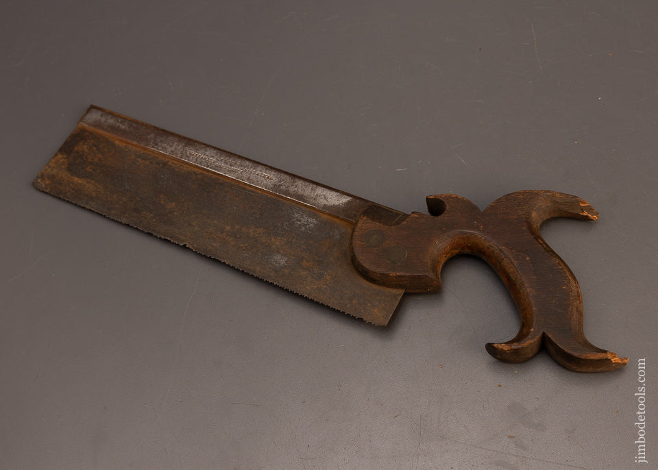 Rare-J.-FLINT-ROCHESTER-NY,-10-Inch-Back-Saw-118278