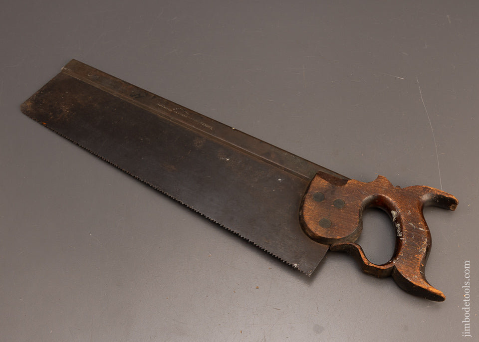 Very-Rare-WORRALL-&-CO.-NEW-YORK-Spring-Temper-Brass-Back-Saw-118280