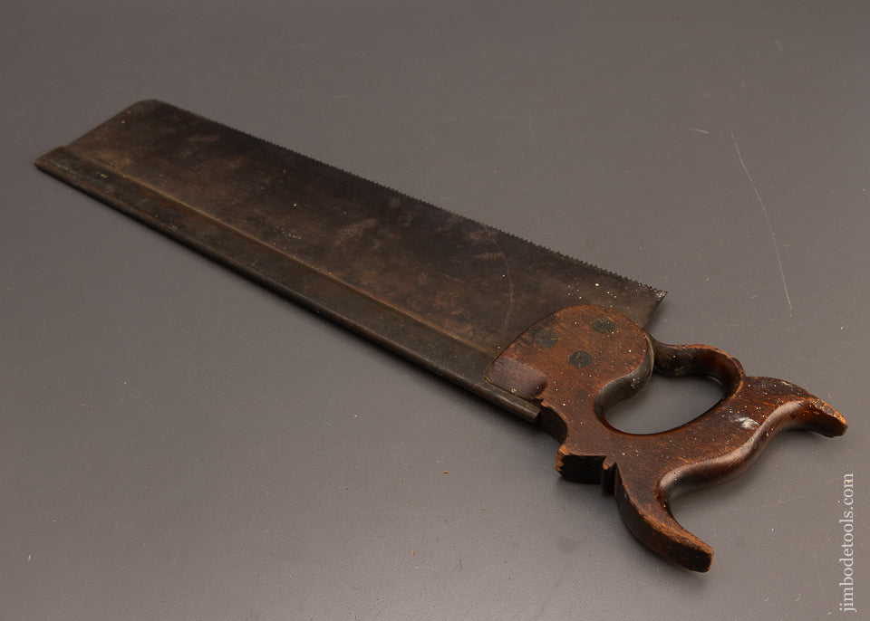 Very-Rare-WORRALL-&-CO.-NEW-YORK-Spring-Temper-Brass-Back-Saw-118280