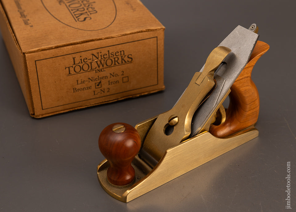 Discontinued-BRONZE-LIE-NIELSEN-No.-2-Smooth-Plane-Near-Mint-in-Box-118285