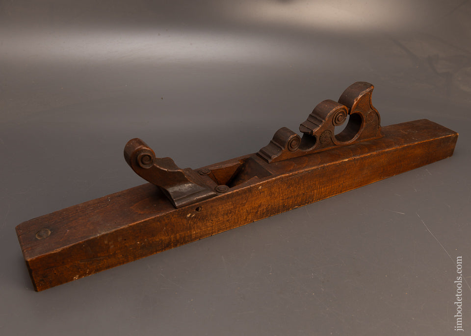 Stunning-Fancy-Carved-18th-Century-Dutch-Jointer-Plane-118292