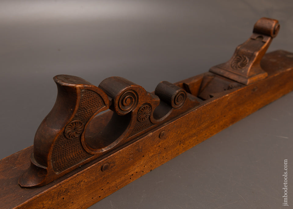 Stunning-Fancy-Carved-18th-Century-Dutch-Jointer-Plane-118292