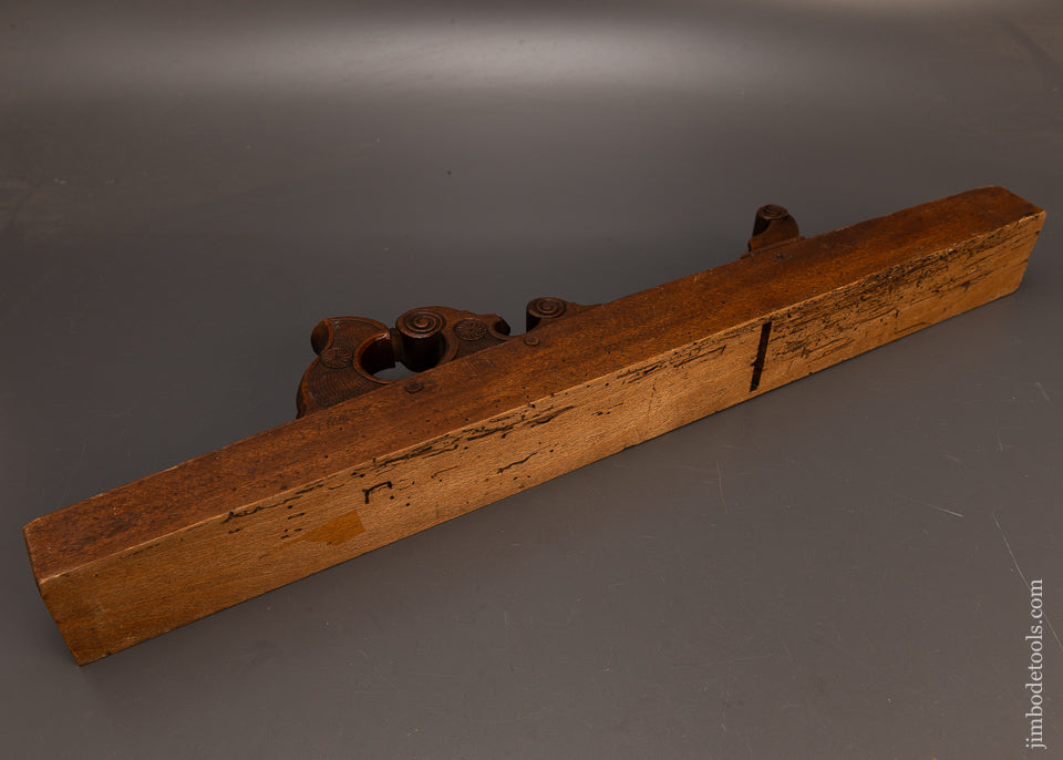 Stunning-Fancy-Carved-18th-Century-Dutch-Jointer-Plane-118292