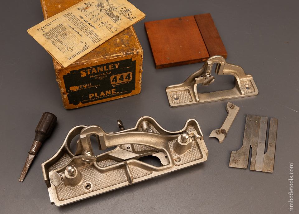 Mint-&-Unused-100%-Complete-STANLEY-No.-444-Dovetail-Plane-in-Original-Box-118296