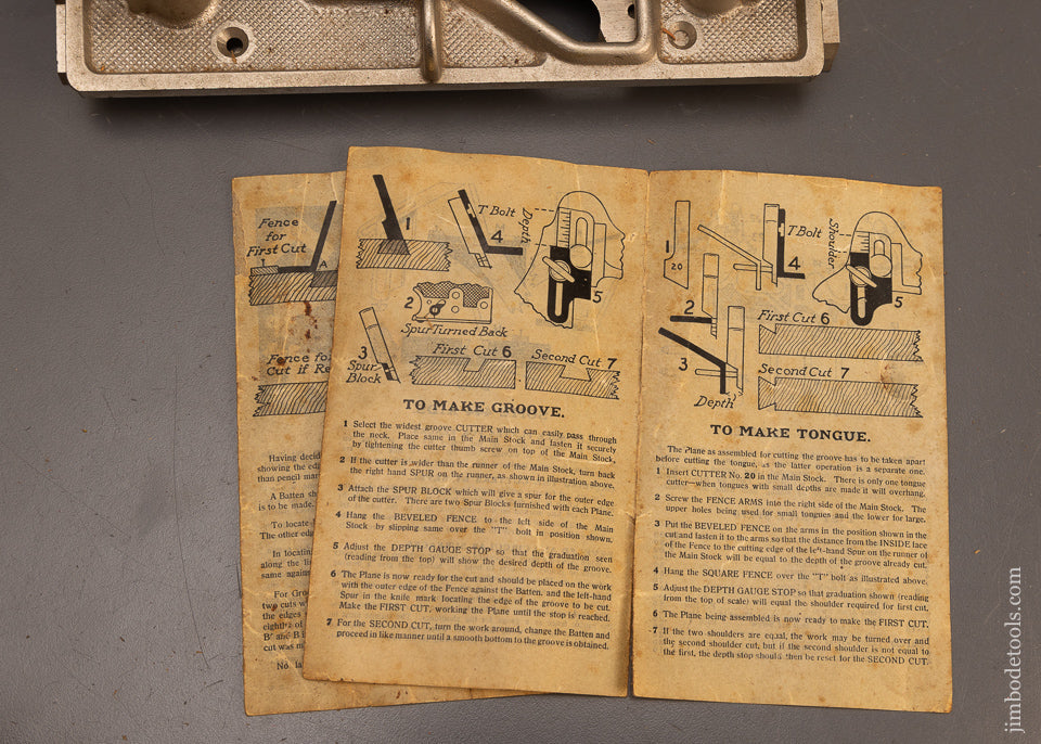 Mint-&-Unused-100%-Complete-STANLEY-No.-444-Dovetail-Plane-in-Original-Box-118296