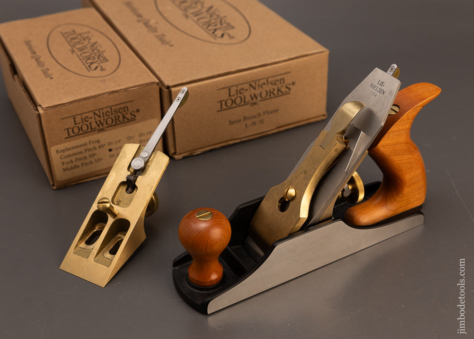 LIE-NIELSEN-No.-3-Smooth-Plane-with-45°-&-50°-Frogs-Mint-in-Box-118318