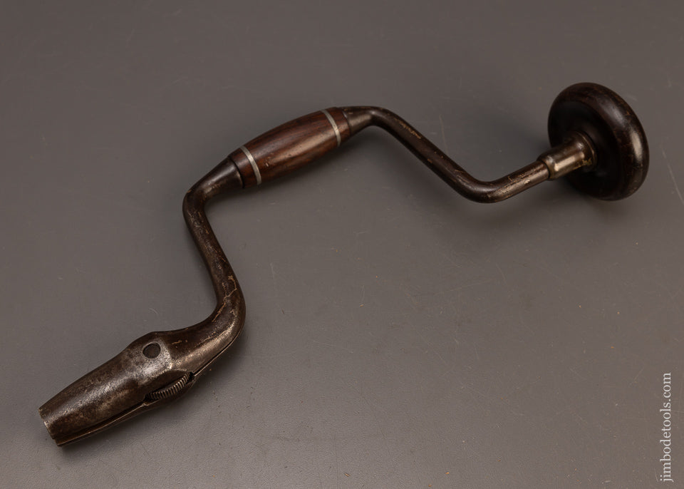 Very-Fine-8-Inch-CHANTRALL-PATENT-Bit-Brace-with-Rosewood-&-Pewter-118323