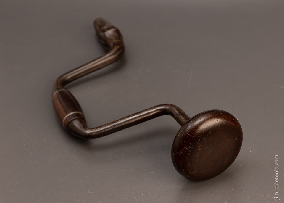 Very-Fine-8-Inch-CHANTRALL-PATENT-Bit-Brace-with-Rosewood-&-Pewter-118323