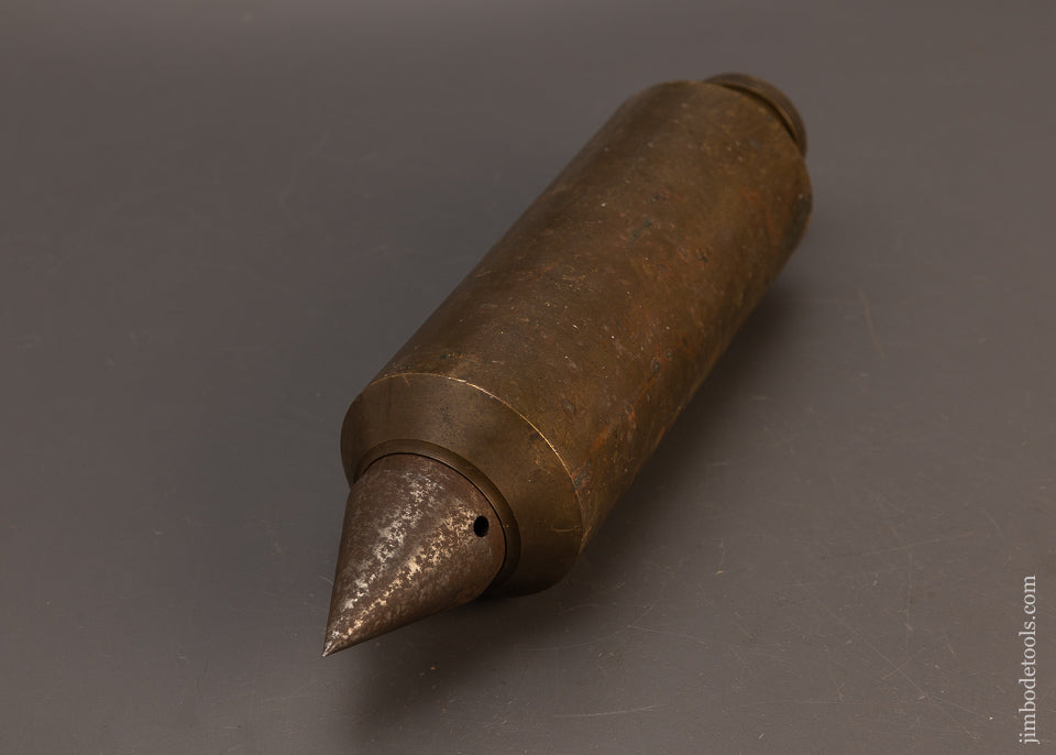 Rare-17-Pound-Bridge-Builders-3-Piece-Brass-Plumb-Bob-118326