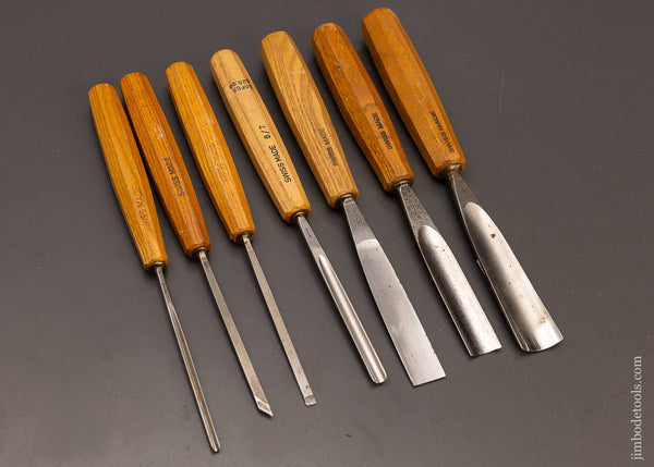 Set-of-7-Fine-PFEIL-SWISS-MADE-Carving-Chisels-Gouges-118347