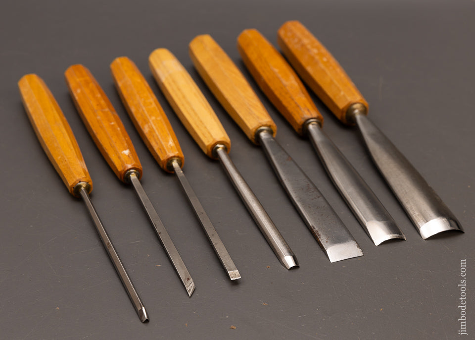 Set-of-7-Fine-PFEIL-SWISS-MADE-Carving-Chisels-Gouges-118347