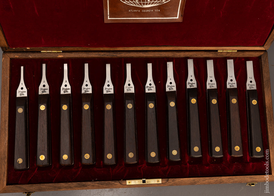 Amazing-Set-of-12-Rosewood-Handled-BINGHAM-LTD-Gunsmith’s-Screwdrivers-118378