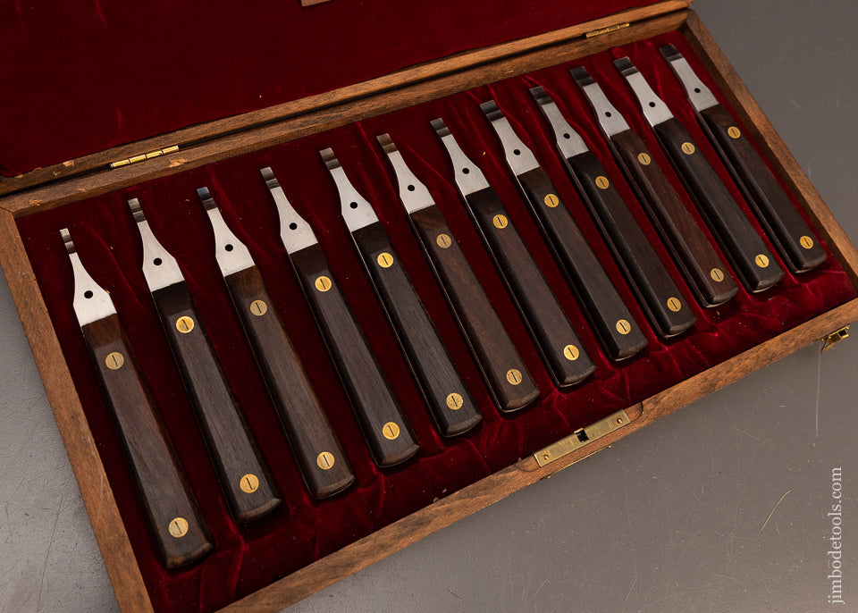 Amazing-Set-of-12-Rosewood-Handled-BINGHAM-LTD-Gunsmith’s-Screwdrivers-118378