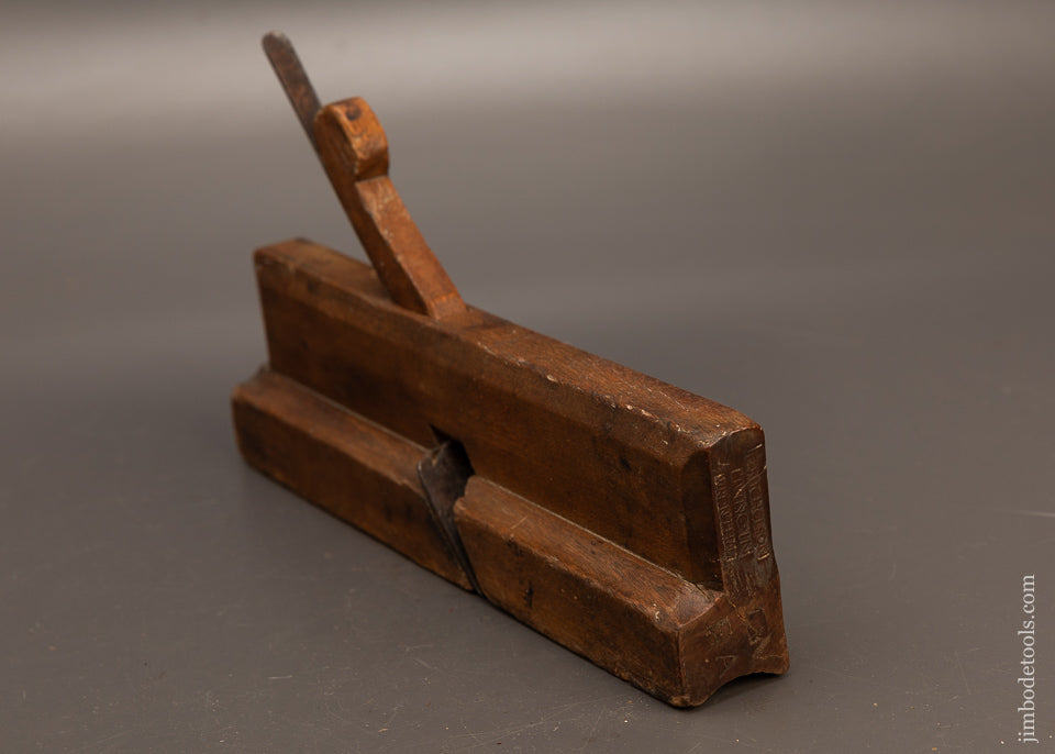 Fine-F*NICHOLSON-LIVING-In-WRENTHAM-10-Inch-Yellow-Birch-18th-Century -Moulding-Plane-118385