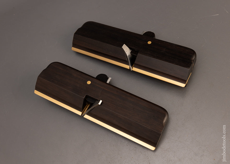 Mint-in-Box-Pair-of-H.N.T.-GORDON-Ebony-Side-Rabbet-Planes-with-3-Dovetail-Fences-118393