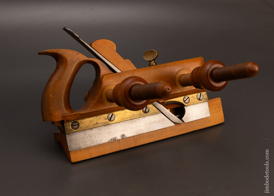Fine-JOSIAH-KING-BOWERY-NEW-YORK-Solid-Boxwood-Plow-Plane-118401