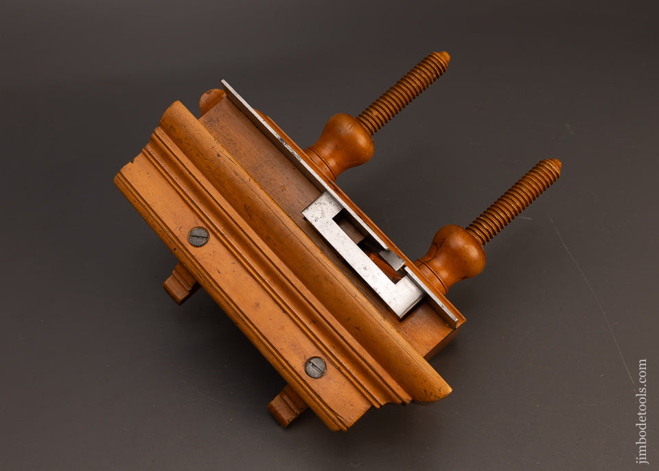 Fine-JOSIAH-KING-BOWERY-NEW-YORK-Solid-Boxwood-Plow-Plane-118401