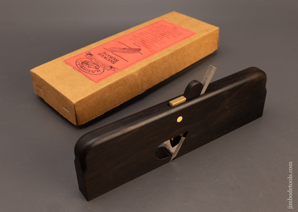 3/4-Inch-Skewed-Ebony-Rebate-Plane-by-H.N.T.-GORDON-Mint-in-Box-118409
