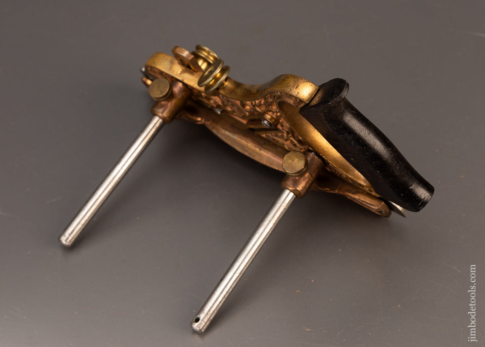 Rare-&-Fine-STANLEY-MILLER’S-PATENT-No.-44-Gunmetal-Ornate-Plow-Plane-118426