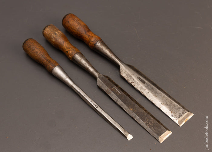 Fine-Set-of-3-STANLEY-No.-20-Everlasting-Chisels-118455