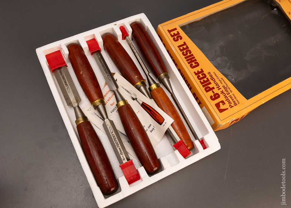6-Piece-Bevel-Edge-Chisel-Set-with-Paddock-Handles-by-FOOTPRINT-Mint-in-Box-118457