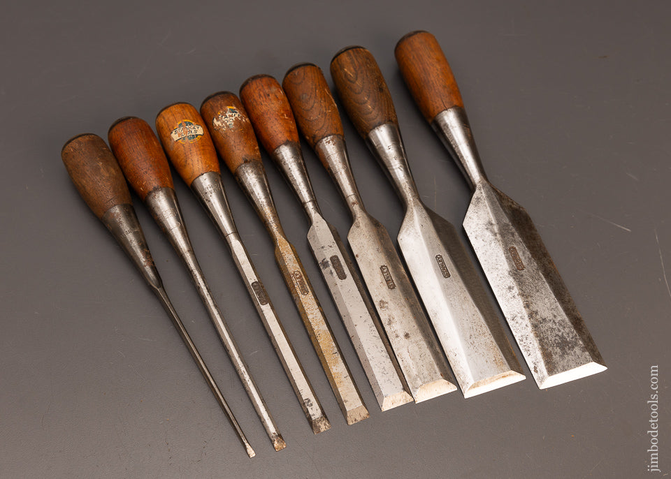 Set-of-8-Fine-STANLEY-No.-50-EVERLASTING-Chisels-118459