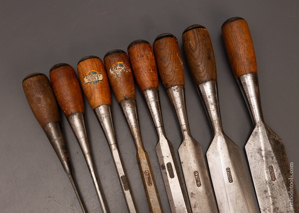 Set-of-8-Fine-STANLEY-No.-50-EVERLASTING-Chisels-118459