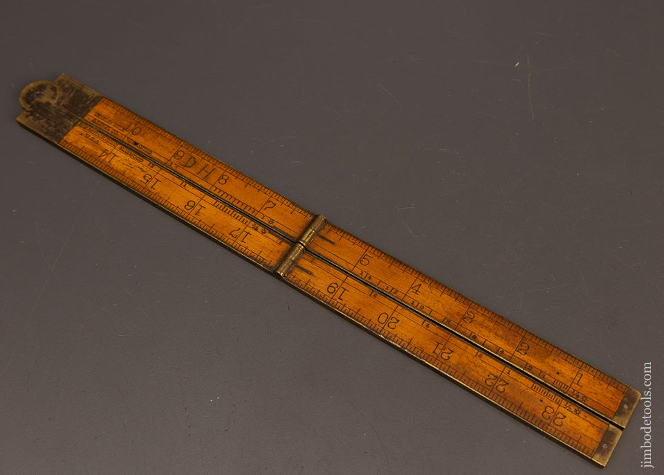 Extra Fine Full Bound STANLEY No. 72 1/2 Boxwood Folding Rule118490
