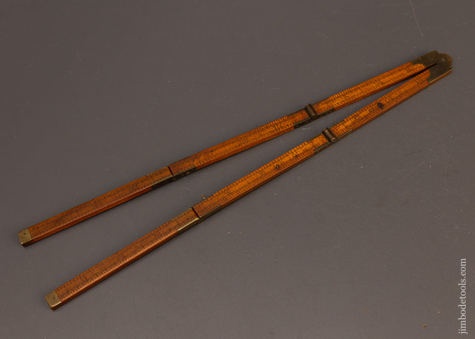 Rare Sixfold Boxwood Folding Rule STANLEY No . 58 - 118491